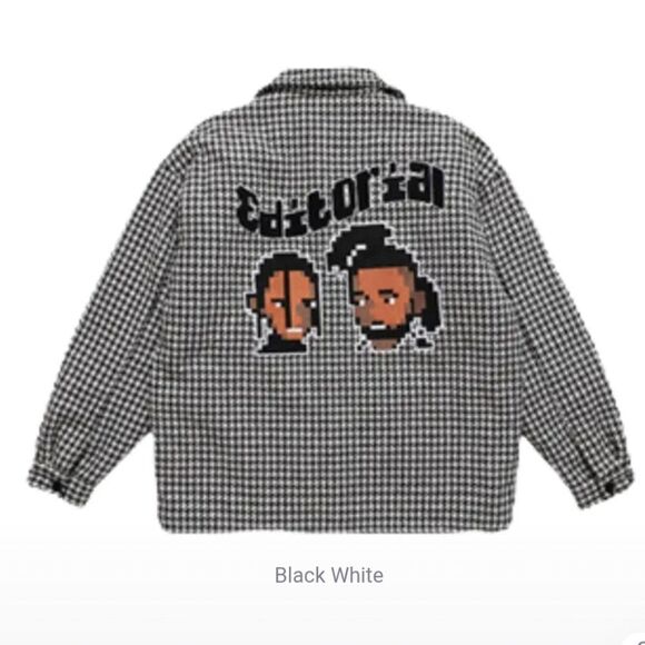 NWT Editorial Department Black And White Houndstooth Versatile Jacket SIZE XL - Picture 2 of 9